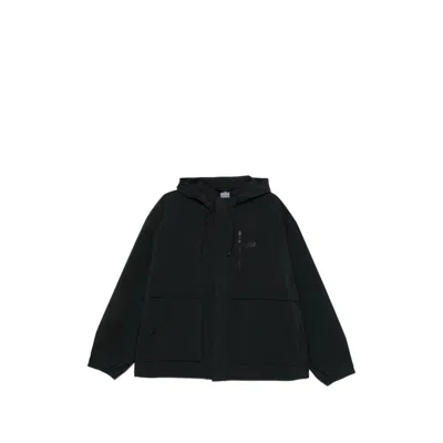 New Balance Lightweight Nylon Hooded Jacket In Black