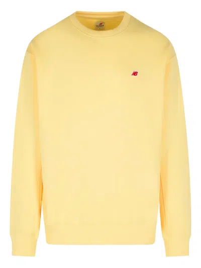 NEW BALANCE LOGO-APPLIQUÉ COTTON SWEATSHIRT