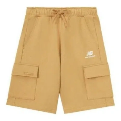 New Balance Logo Cargo Shorts 'khaki' In Brown