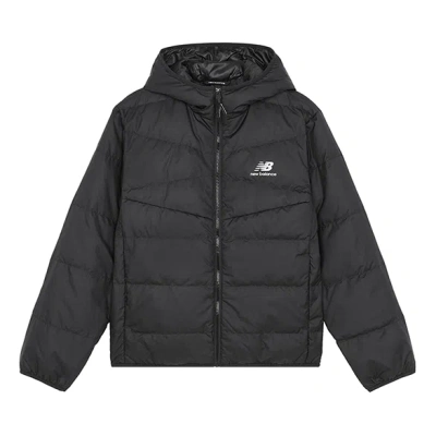 New Balance Logo Casual Down Jacket 'black'