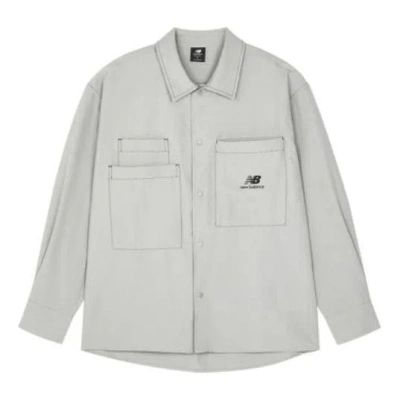 New Balance Logo Classic Shirt 'grey Black' In Gray