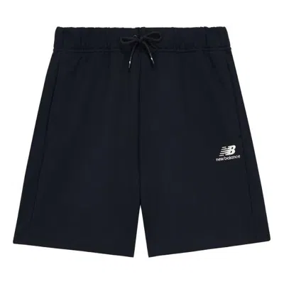 New Balance Logo Cotton Shorts 'black'