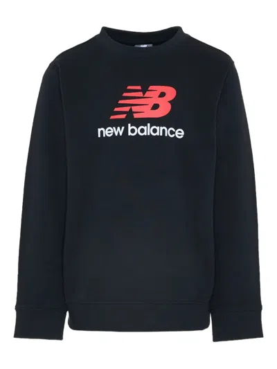 New Balance Kids' Logo Crewneck Sweatshirt In Black