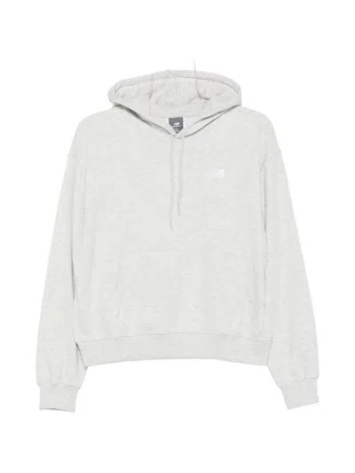 New Balance Logo-detail Hoodie In Gray