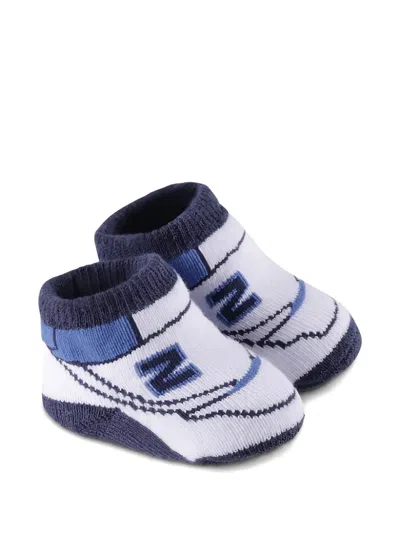 New Balance Babies' Logo-detail Socks (pack Of Two) In White