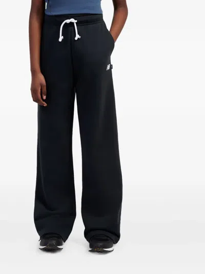 New Balance Kids' Logo Drawstring Casual Trousers In Black