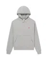 New Balance Logo Embroidered Drawstring Hoodie In Grey