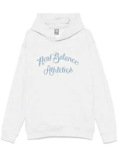 New Balance Logo-embroidered Hoodie In Multicolor