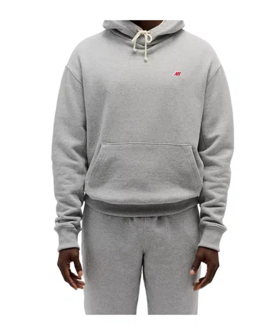 NEW BALANCE LOGO-EMBROIDERED HOODIE