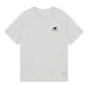 New Balance Logo Embroidered Knit Round Neck Short Sleeve Gray T-shirt