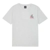 New Balance Logo Embroidered Round Neck Short Sleeve Gray T-shirt In Gray