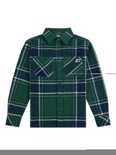 NEW BALANCE LOGO-EMBROIDERED SHIRT