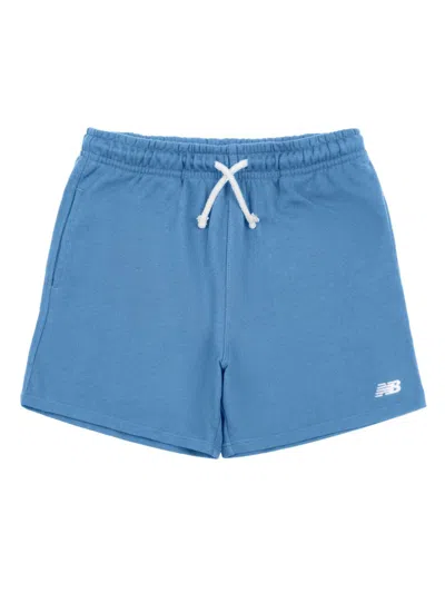 New Balance Kids' Logo-embroidered Shorts In Blue