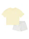 New Balance Logo-embroidered Shorts Set In Yellow