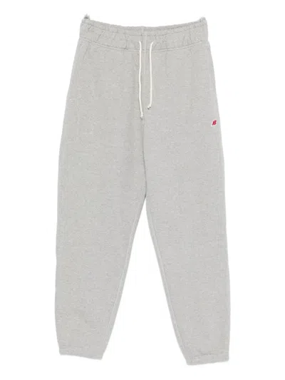 New Balance Logo-embroidered Sweatpants In Gray