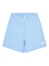 New Balance Boys French Terry Small Logo Shorts In 蓝色