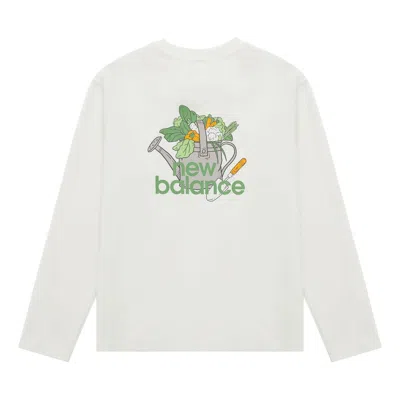 New Balance Logo Graphic Print Top 'white Green'