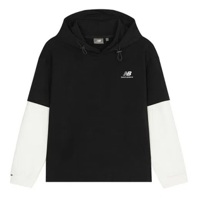 New Balance Logo Hoodie 'black White'
