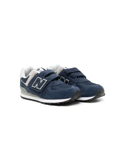 New Balance Kids' Logo-patch Sneakers In Blue