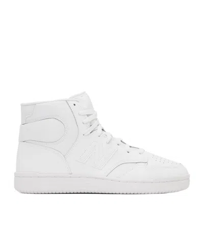 New Balance Logo Pattern High-top Casual Shoes In White