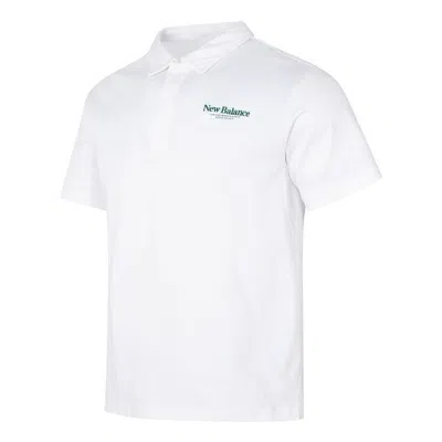 New Balance Logo Polo Tee 'white'
