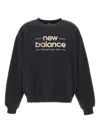 New Balance Logo-print Crew-neck Sweatshirt In Black