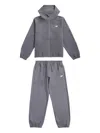 New Balance Logo-print Hooded Tracksuit In Gray