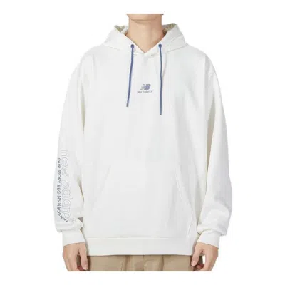 New Balance Logo Print Hoodie 'white'