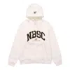 New Balance Logo Print Hoodie 'white Tan' In Gray