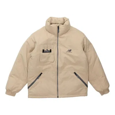 New Balance Logo Print Puffer Jacket 'pink' In Neutral