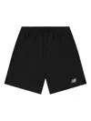New Balance Logo-print Shorts In Black