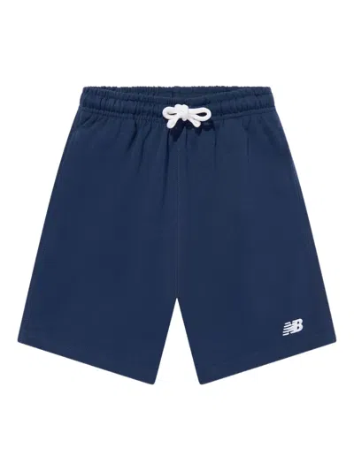 New Balance Kids' Logo-print Shorts In Blue