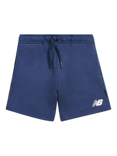 NEW BALANCE LOGO-PRINT SHORTS