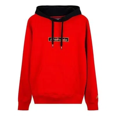 New Balance Logo Print Sport Hoodie 'red Black'
