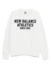 New Balance Varsity French Terry Crewneck Sweatshirt In White