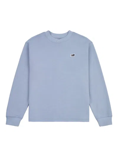 New Balance Kids' Logo-print Sweatshirt In Blue