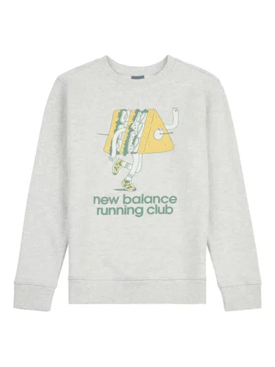 New Balance Kids' Logo-print Sweatshirt In Grey