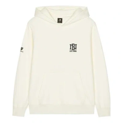 New Balance Logo Print Sweatshirt Hoodie 'white'