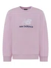 New Balance Logo-print Sweatshirt In Pink