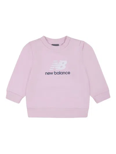 New Balance Babies' Logo-print Sweatshirt In Pink