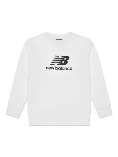 New Balance Kids' Logo-print Sweatshirt In White