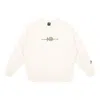 New Balance Logo Print Sweatshirt 'white Green' In White