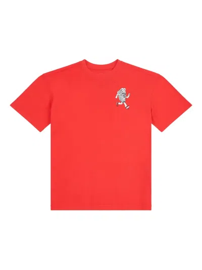 New Balance Kids' Logo-print T-shirt In Red