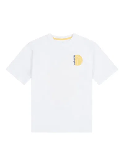 New Balance Kids' Logo-print T-shirt In White
