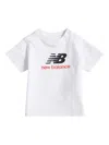 New Balance Boys Stacked Logo T-shirt In White