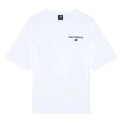 New Balance Logo Print T-shirt 'white Black'