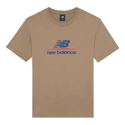 New Balance Logo Print Tee 'brown Blue'