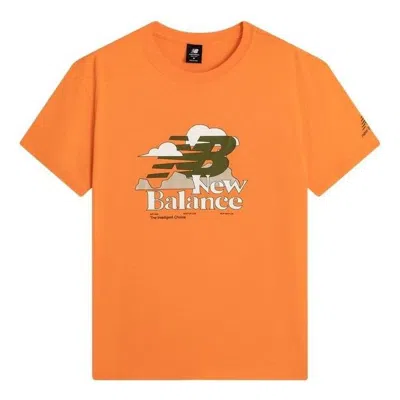 New Balance Logo Print Tee 'orange Green'