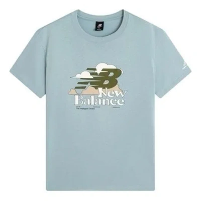 New Balance Logo Print Tee 'sky Blue Green'