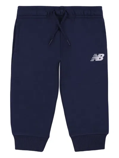 New Balance Babies' Logo-print Track Pants In Blue